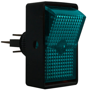 Universal Heavy Duty Blue Illuminated Rocker Switch ON / OFF SPST - 20 Amps @ 12 Volt